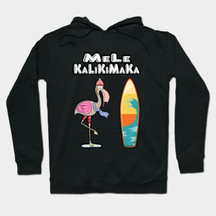 Flamingo Christmas Shirt Surfboard Hawaiian Hoodie